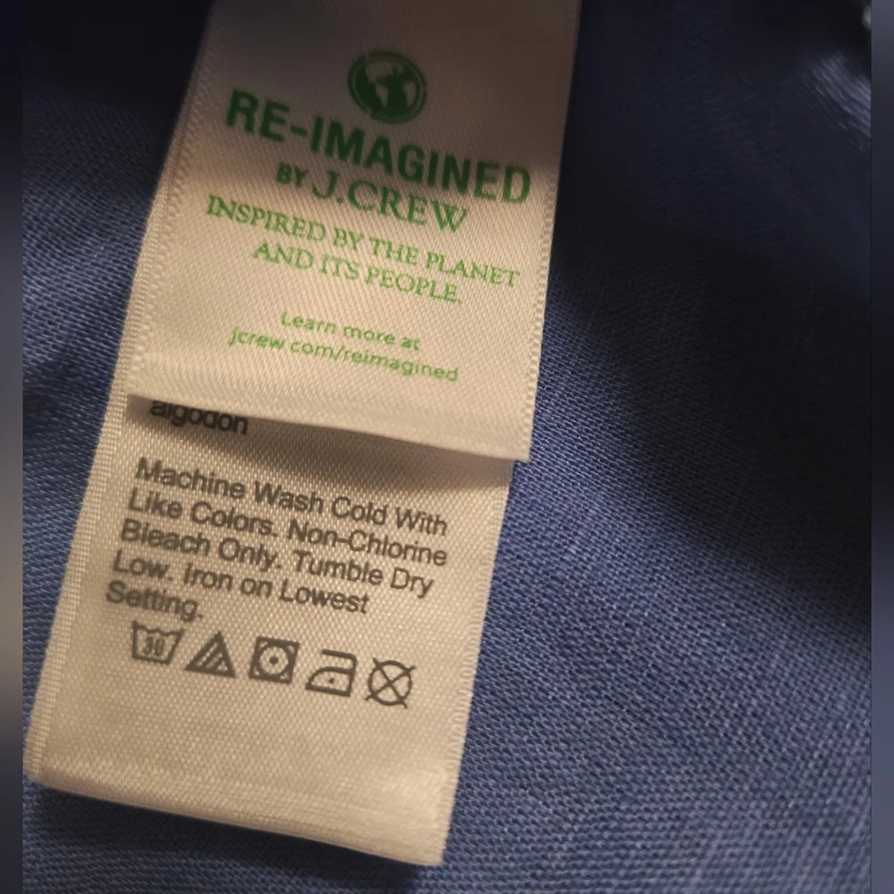 J. Crew Bright Blue Shirt Dress